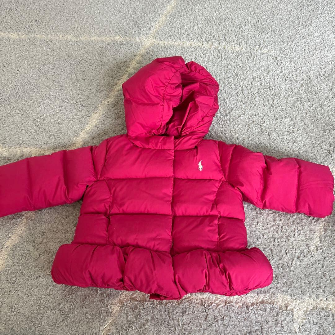 Ralph Lauren フード付きダウンコート 9M ピンク
