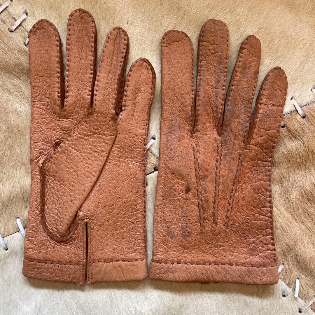m*e様 中古 ペッカリー　グローブ made in France 革　手袋