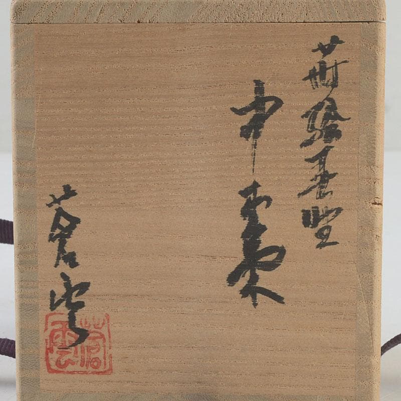 茶道具　堀川蒼雲作　螺鈿装飾　花蝶蒔絵　中棗　共箱　V　9363