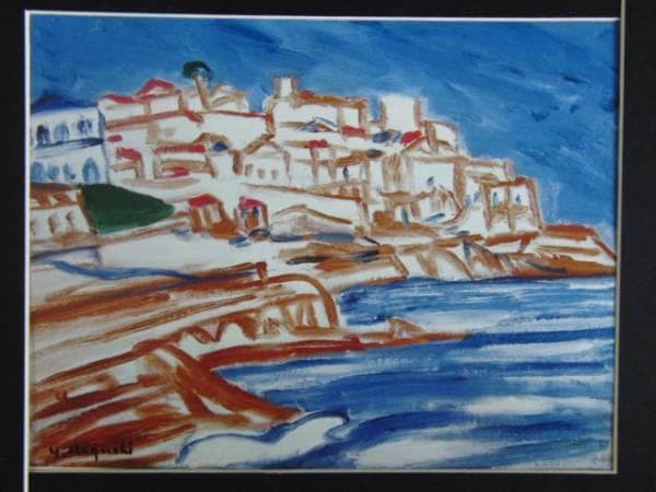 野口 弥太郎、風の日、高級希少画集画、版上サイン入 新品額付