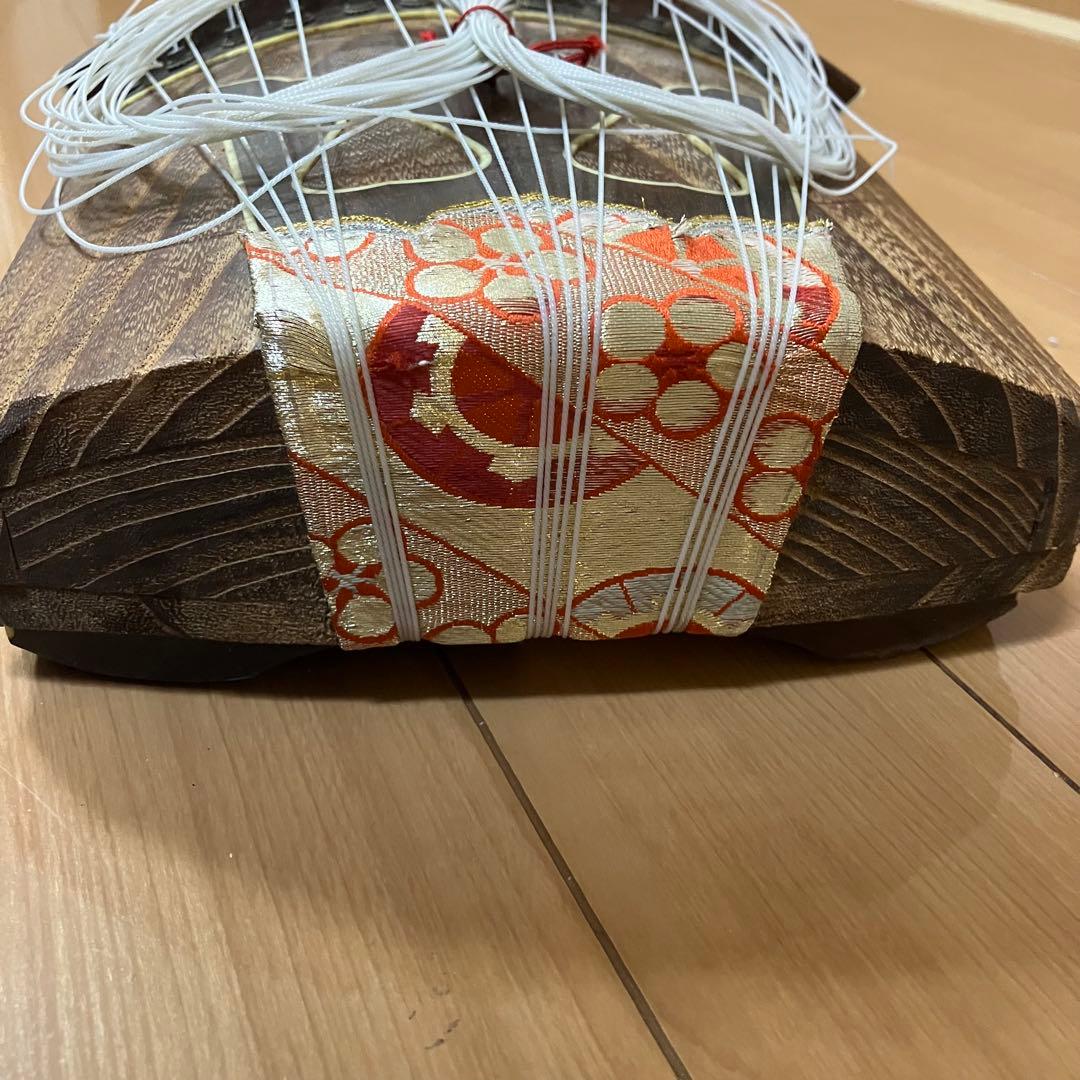 13弦 筝 琴　詩絵あり　すだれ彫り