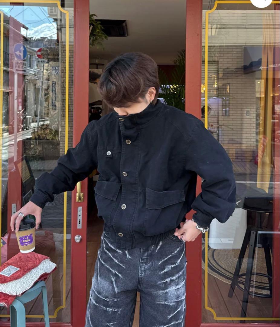 ハイネックキャンバスジャケット