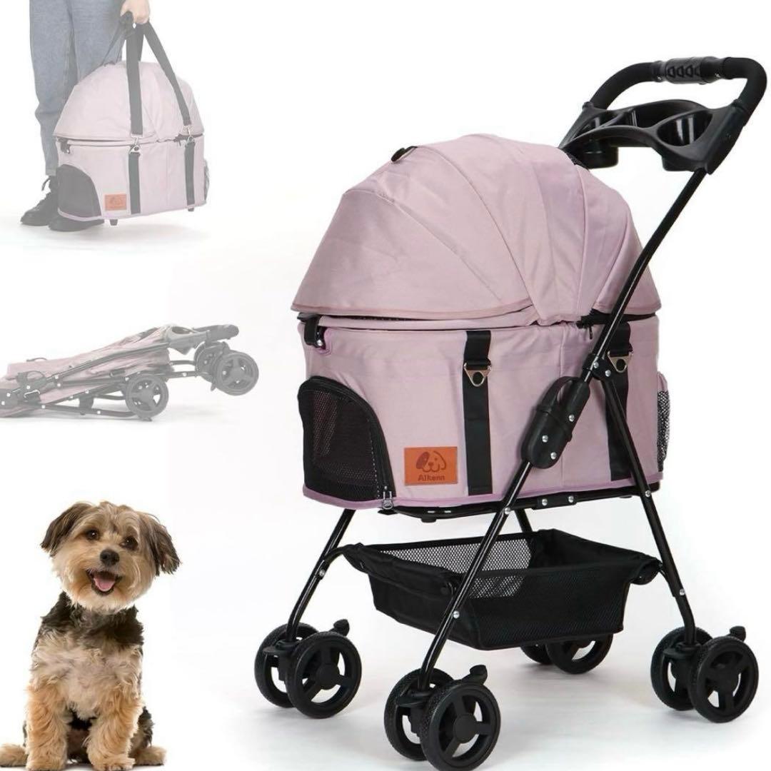 分離式 ペットカート 4輪360°回転 折りたたみ 犬用ベビーカー猫犬兼用 軽量