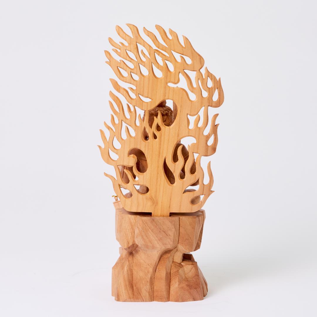 欅　半跏不動明王　３.５寸 #078