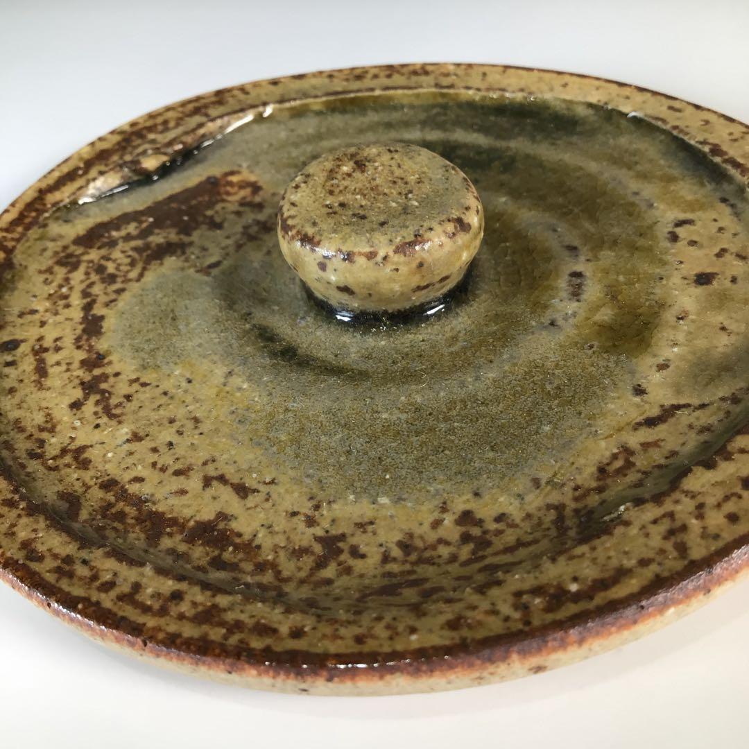 Ｎ６９３　水指　『温品焼』『康寿窯　本多康彦造』『一重口水指』　共箱　茶道具