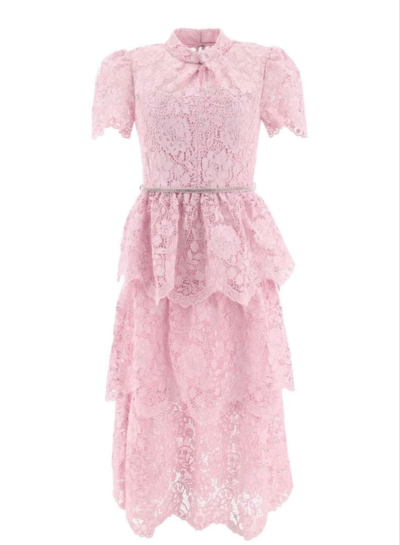 E*様 Self Portrait Cord Lace Tiered Dress