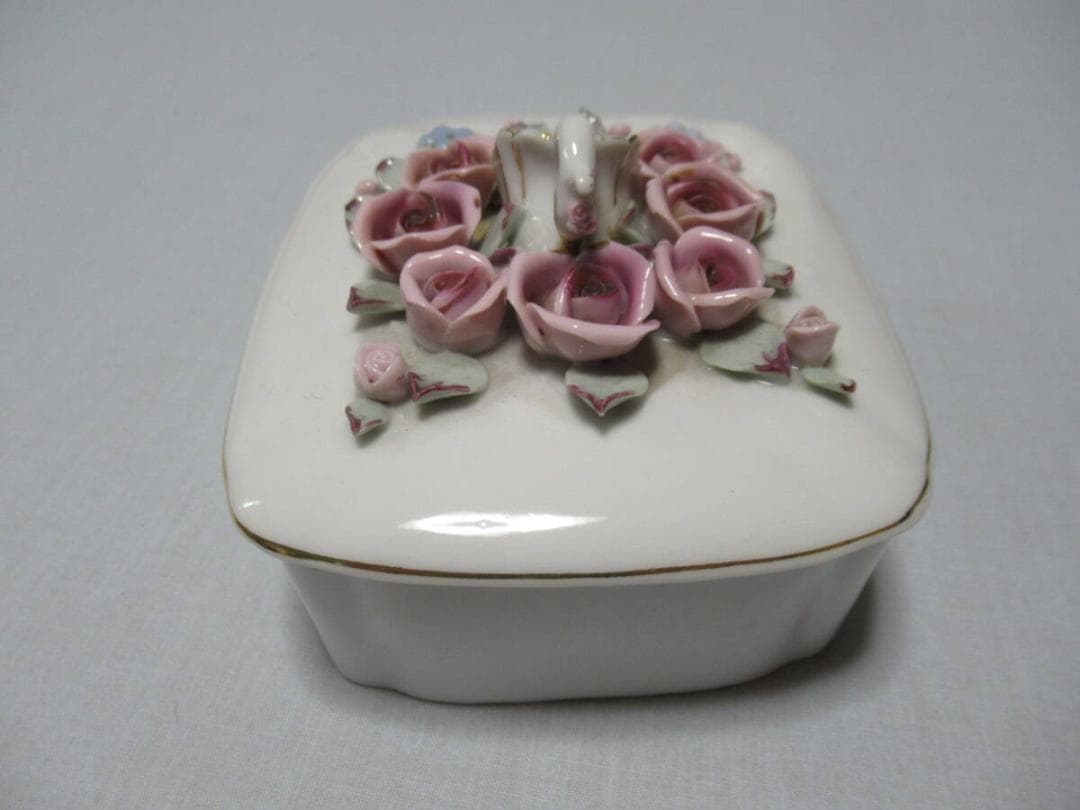 1947年頃 日本製輸出品◆磁器製 瀬戸ノベルティ CHIKUSA『白鳥と薔薇』