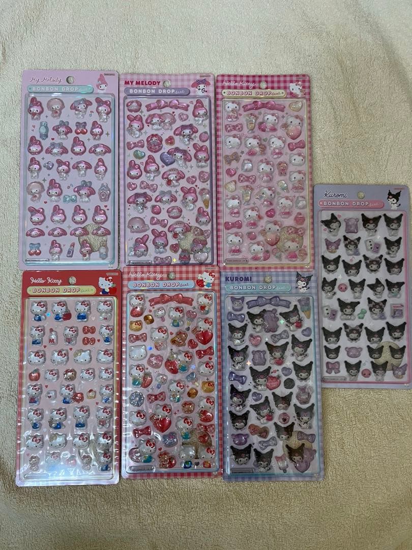 【正規品】ボンボンドロップシール サンリオ キティ マイメロ クロミ