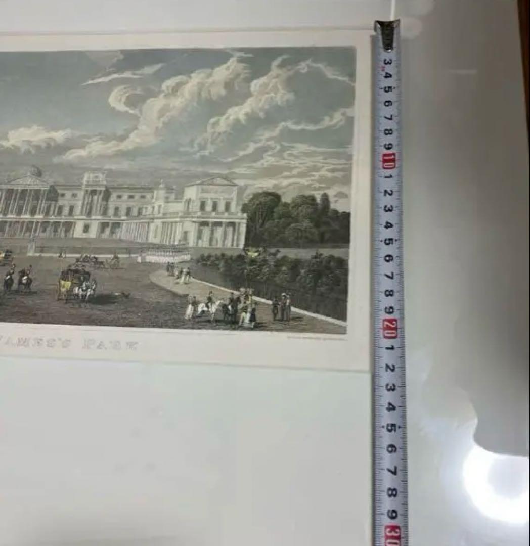 アンティーク版画 リトグラフNEW PALACE ST JAMES PARK