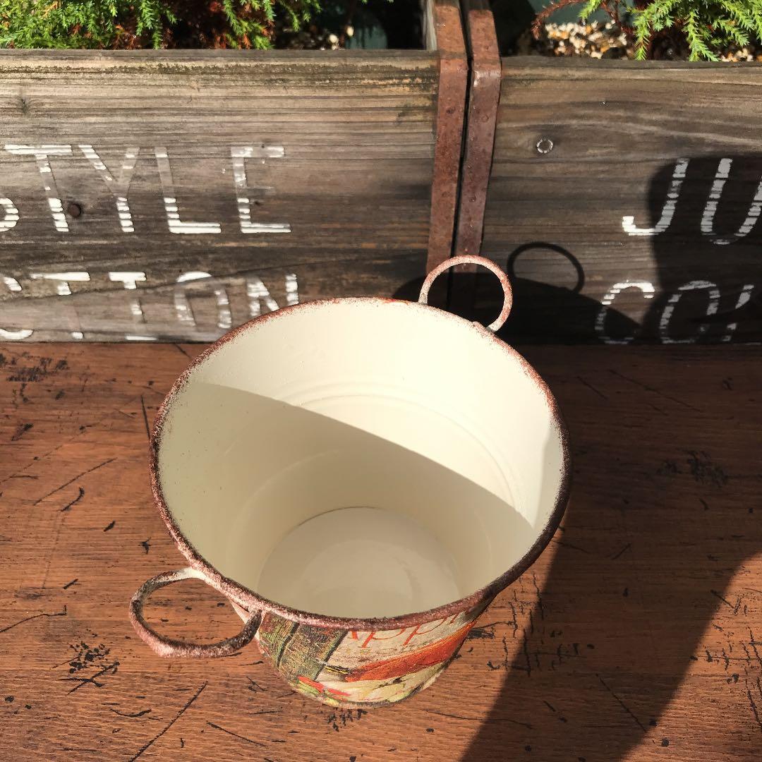 ミルキーさまご購入品　リメイク缶　バケツ型取手付き　 Mサイズ　パンプキン