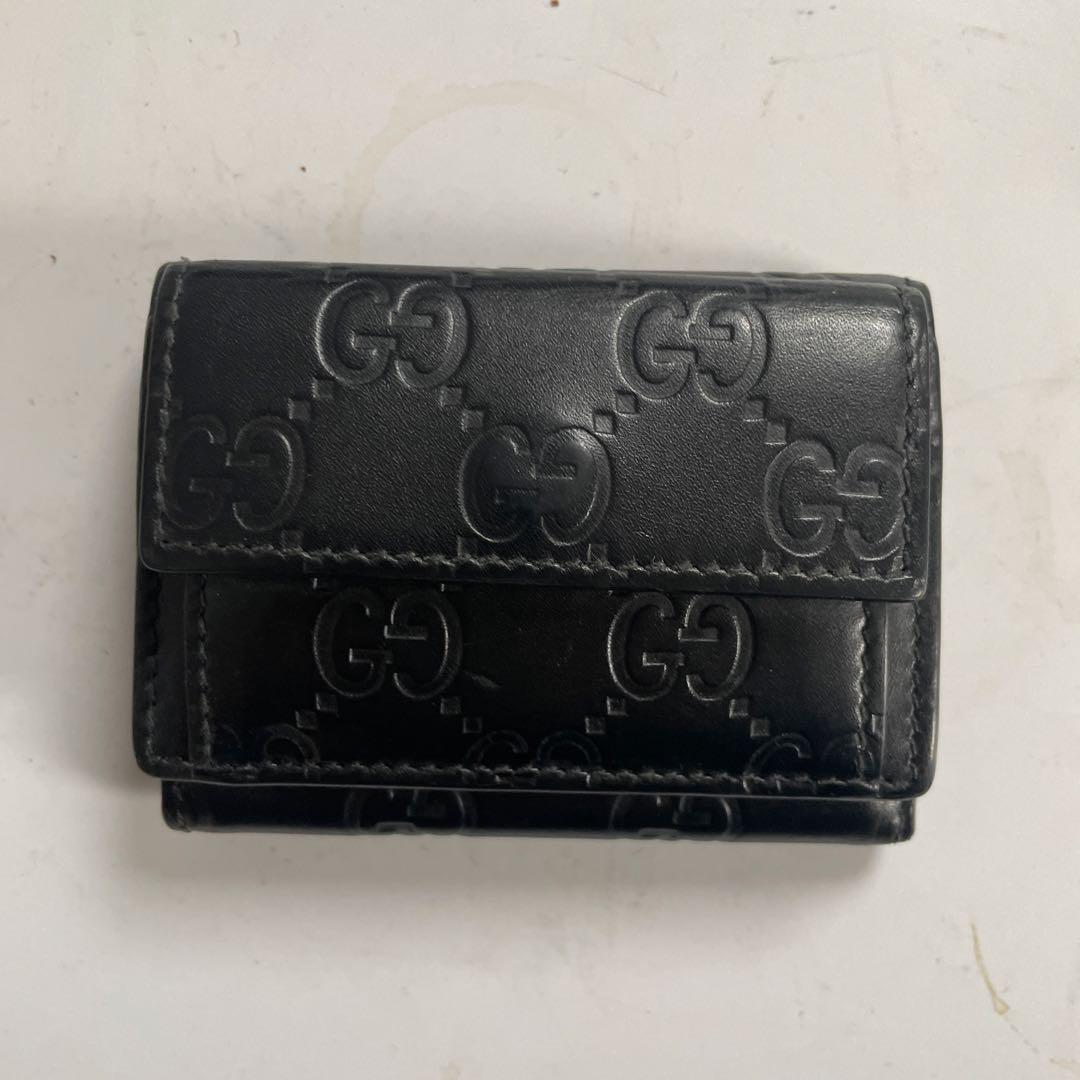 GUCCI 三つ折りウォレット3つ折り財布小物 黒547070レディース
