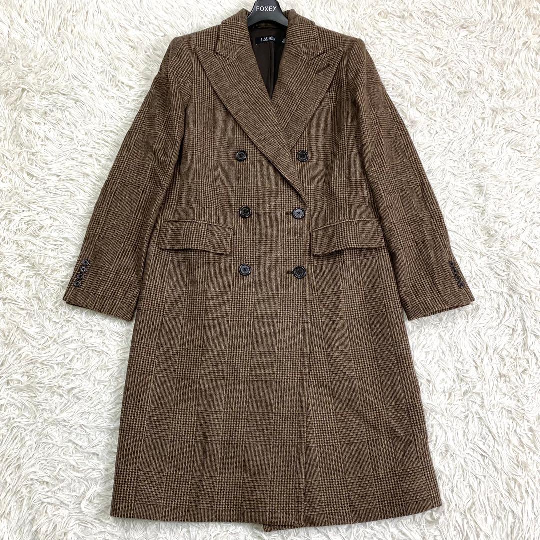 美品✨ローレンラルフローレン ロングチェスターコート ダブル グレンチェック M