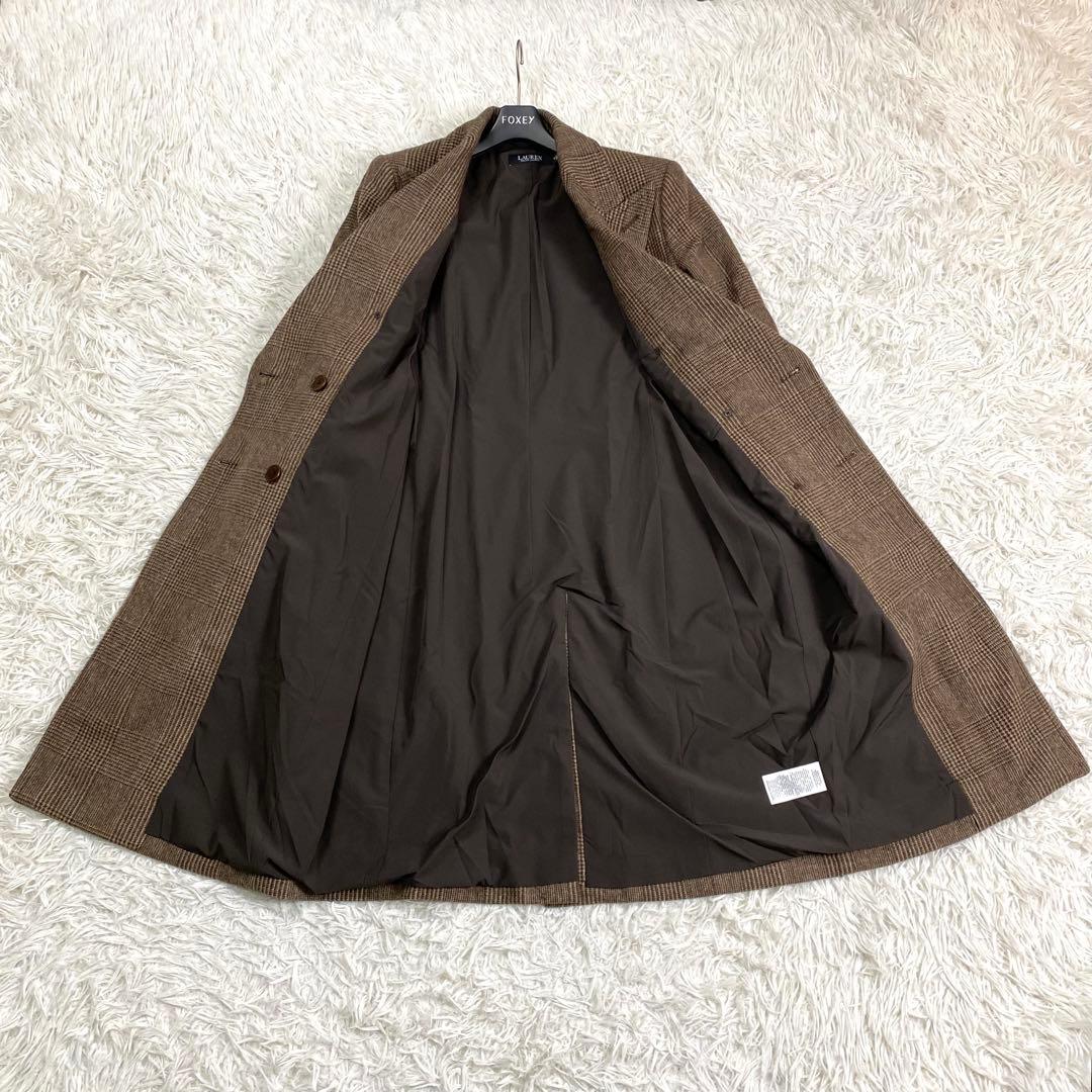 美品✨ローレンラルフローレン ロングチェスターコート ダブル グレンチェック M