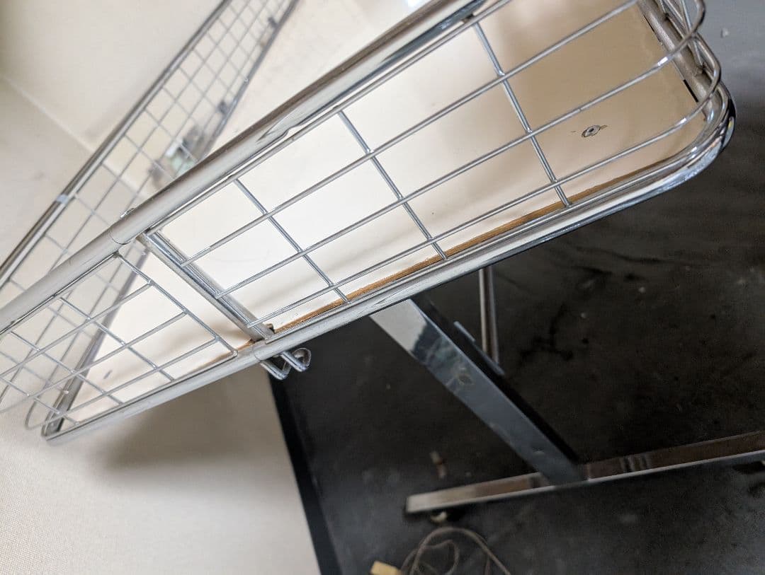 【大阪府直接引き取り】折りたたみワゴン 組立工具不要 クローム W1200