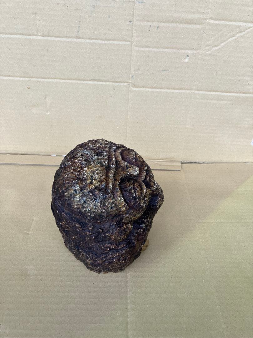 国産　御影石製　宝珠大黒天　石彫　置物