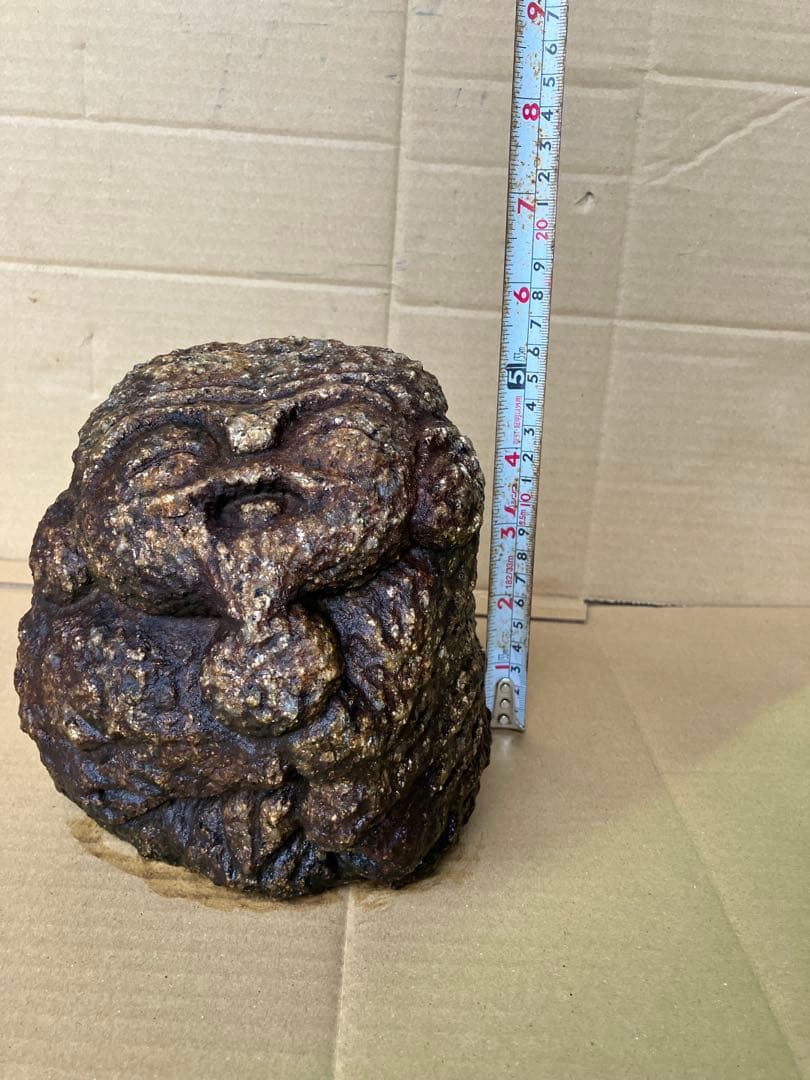 国産　御影石製　宝珠大黒天　石彫　置物