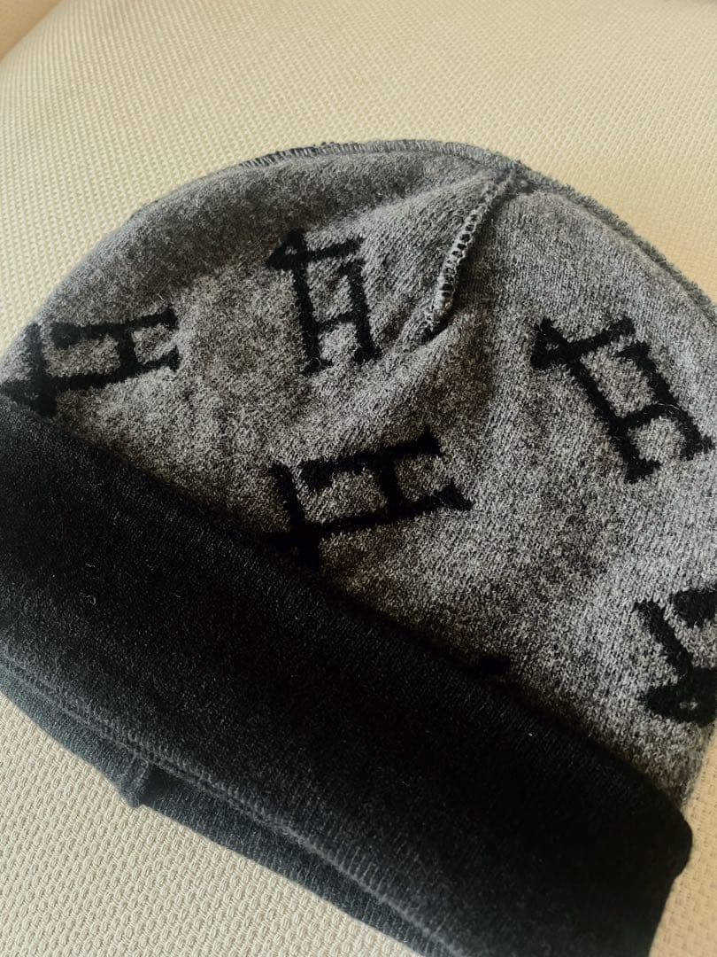 レア★HERNO★ヘルノ★［H］ロゴニット帽子★ビーニー