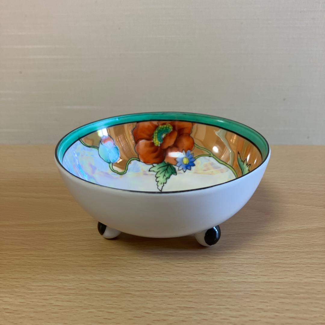 5. オールドノリタケ、Noritake-M印ボウル、ソーサー、スプーンのトリオ