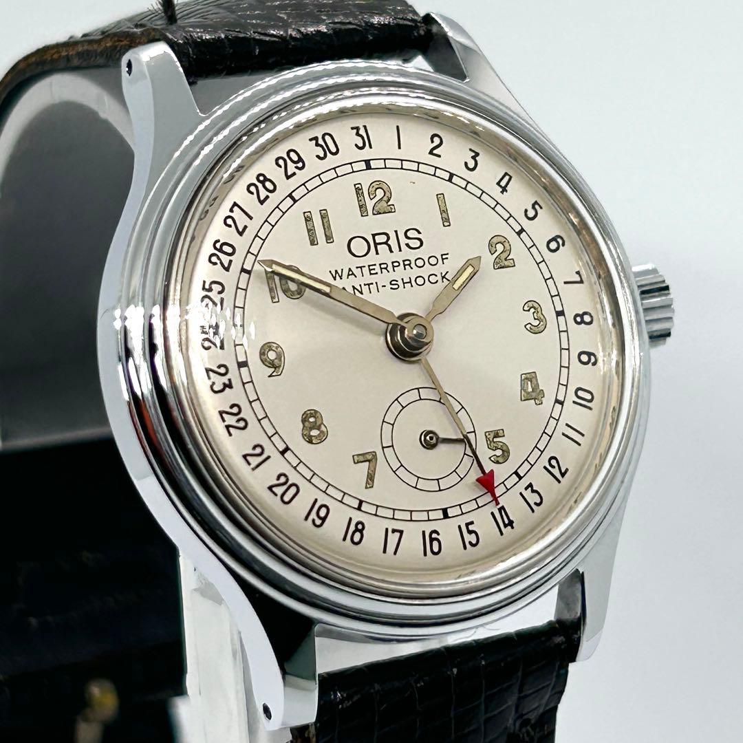 稼働品 ORIS ポインターデイト 手巻き 6851 スモセコ 腕時計 シルバー
