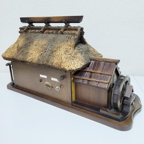 中田順也 作　郷愁のかやぶき古民家　からくりオルゴール　完動品！