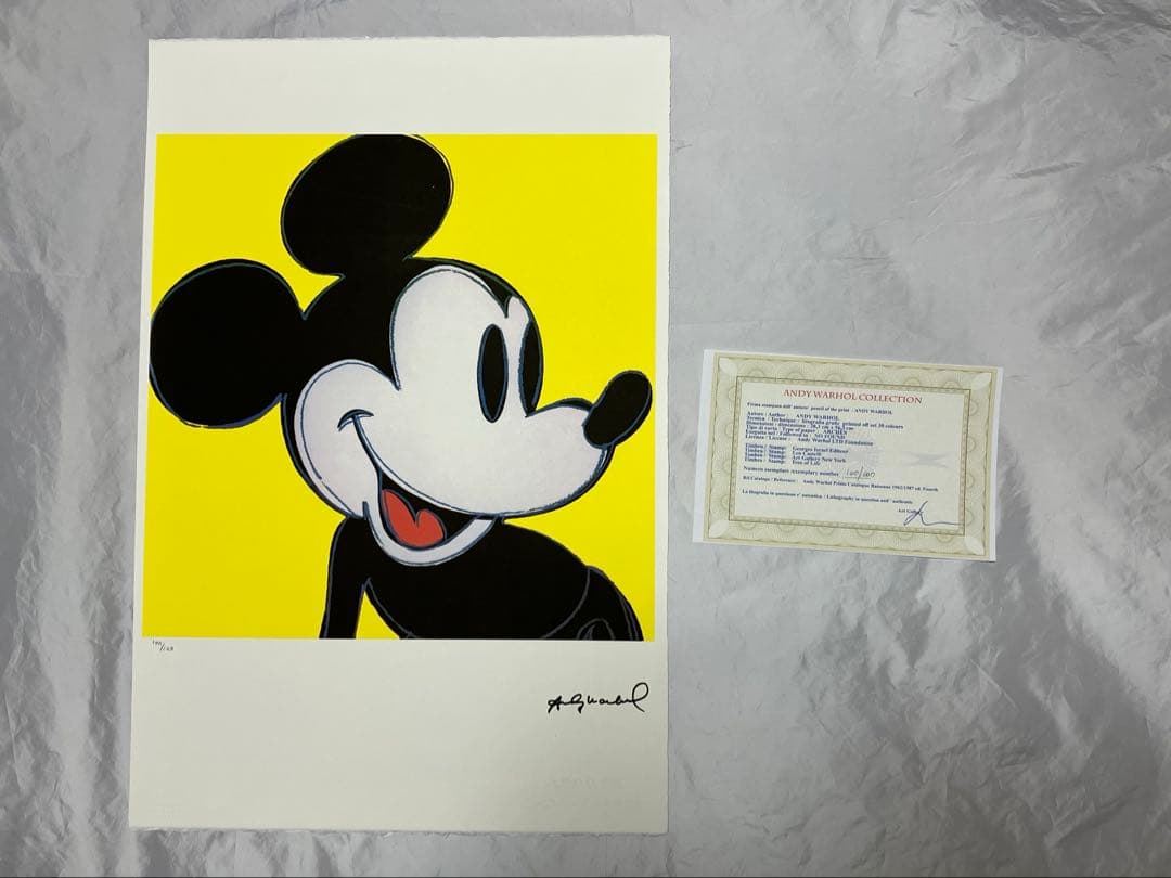 に*か様 限定版リトグラフ100枚 アンディ・ウォーホル ミッキーマウス 【送料