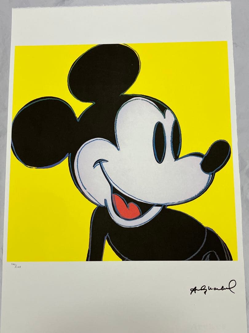 に*か様 限定版リトグラフ100枚 アンディ・ウォーホル ミッキーマウス 【送料