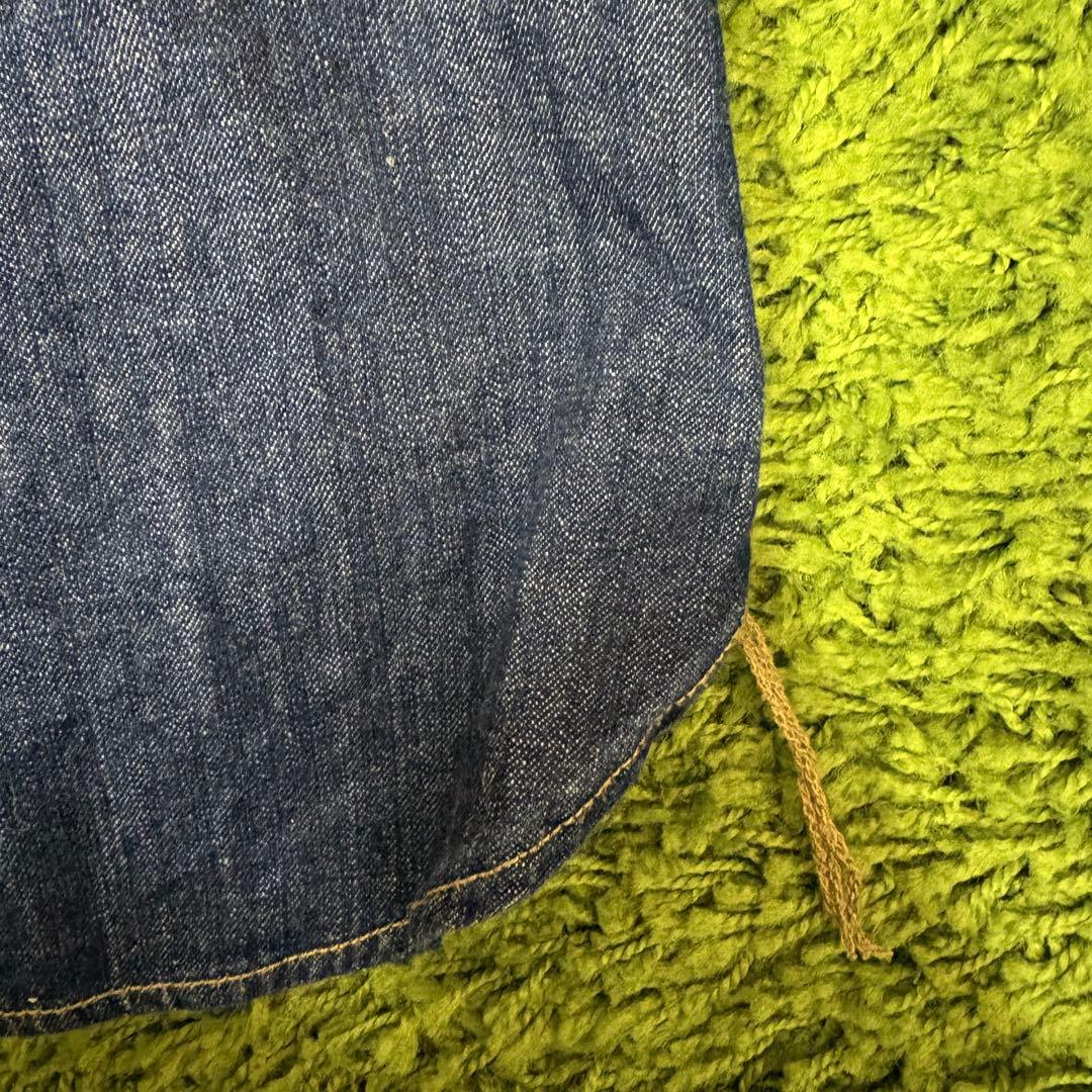 となりのトトロ　デニムシャツ ネコバスステンシル　M