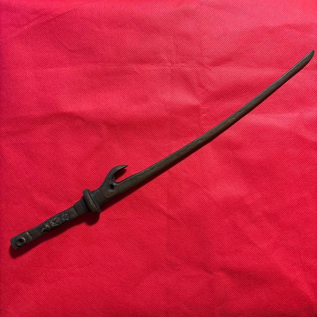 鉄製 曲線刀 装飾柄