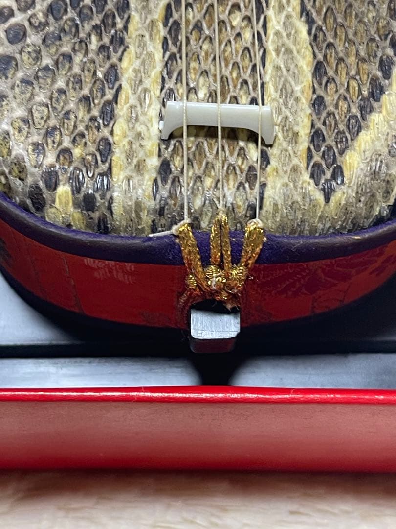 三味線 本体 ヘビ革