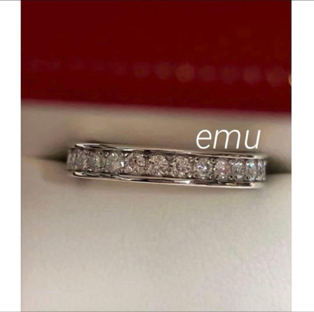 最高級モアサナイト / フルエタニティリング / レール留め