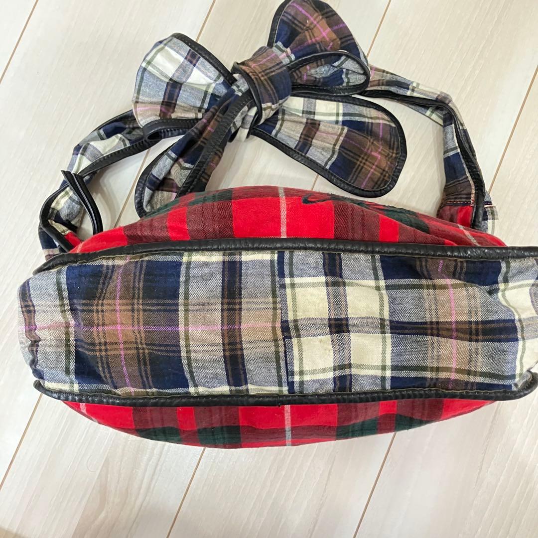 ヴィヴィアンウエストウッド　ショルダーバッグ　オーブ　チェック柄　クロスボディ