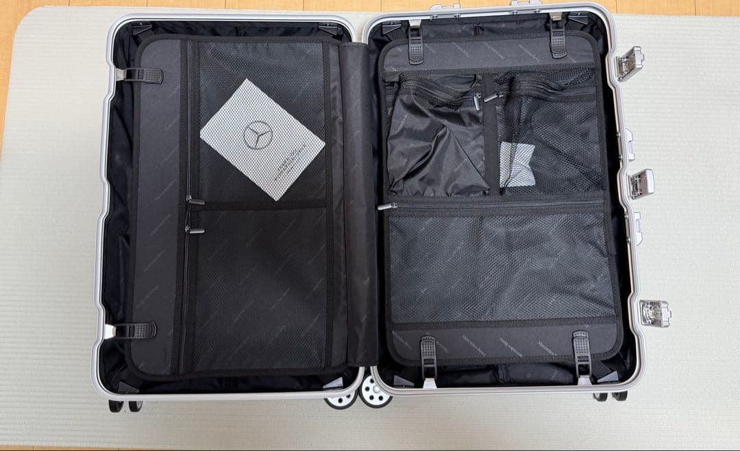 【未使用】非売品　メルセデスベンツ　キャリーケース　シルバー　65L