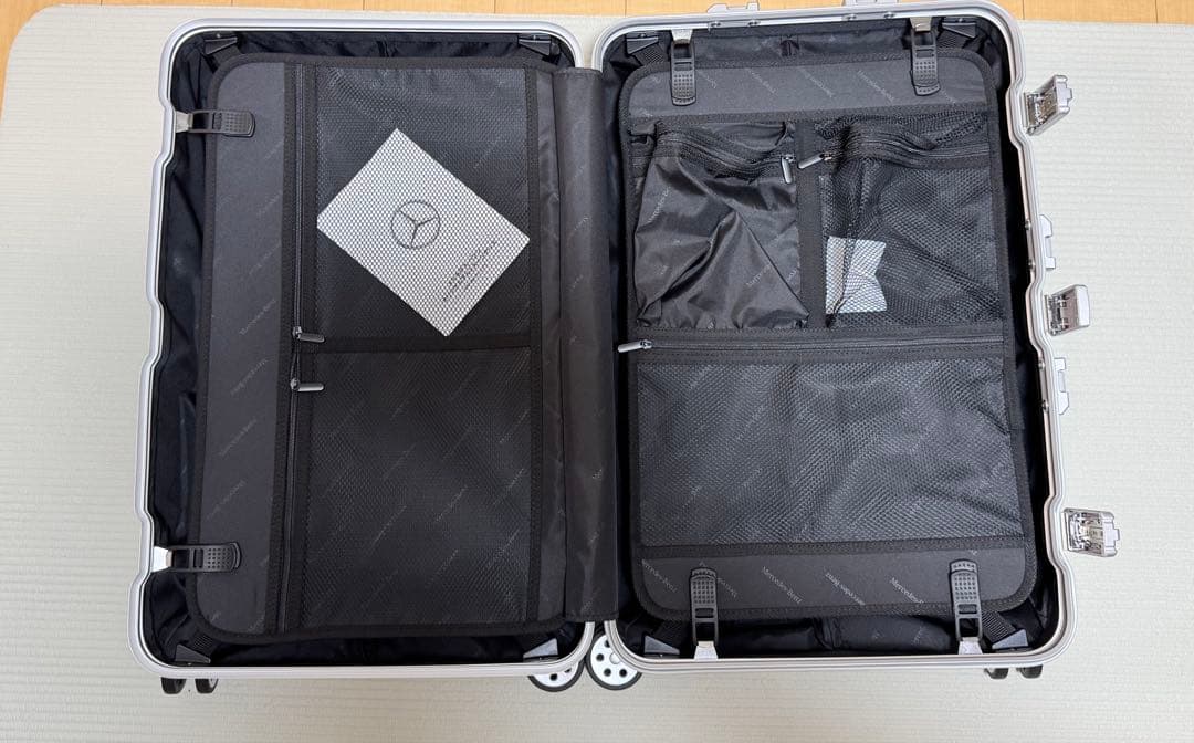 【未使用】非売品　メルセデスベンツ　キャリーケース　シルバー　65L