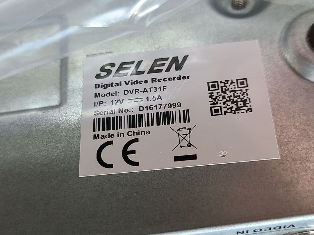 SELEN SHT-N381 防犯カメラ DVR-AT31F ハードディスク