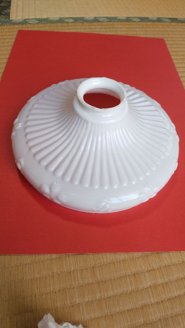 レトロ電笠 乳白色 昭和 大正 シェード　アンティーク骨董品　照明 特別価格