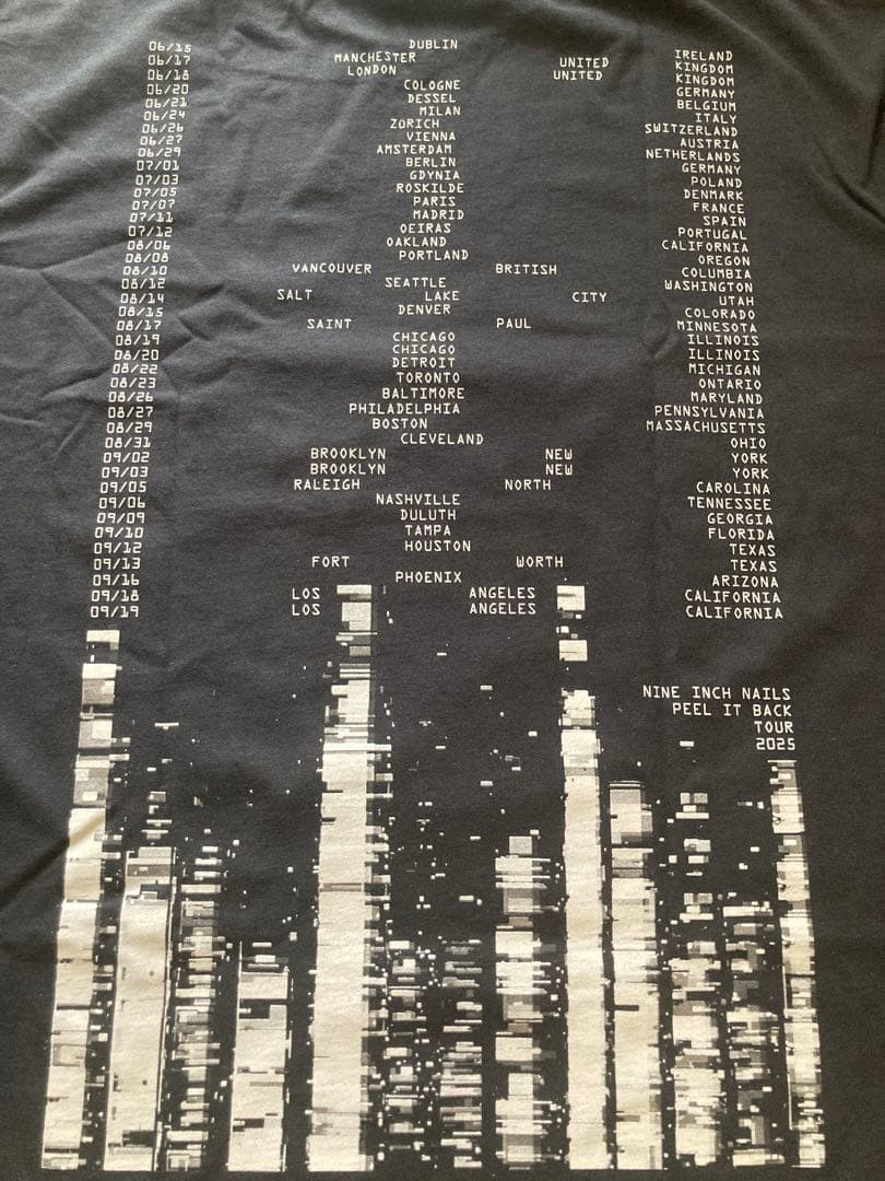 Nine Inch Nails Tシャツ ナインインチネイルズ 2025 ツアー