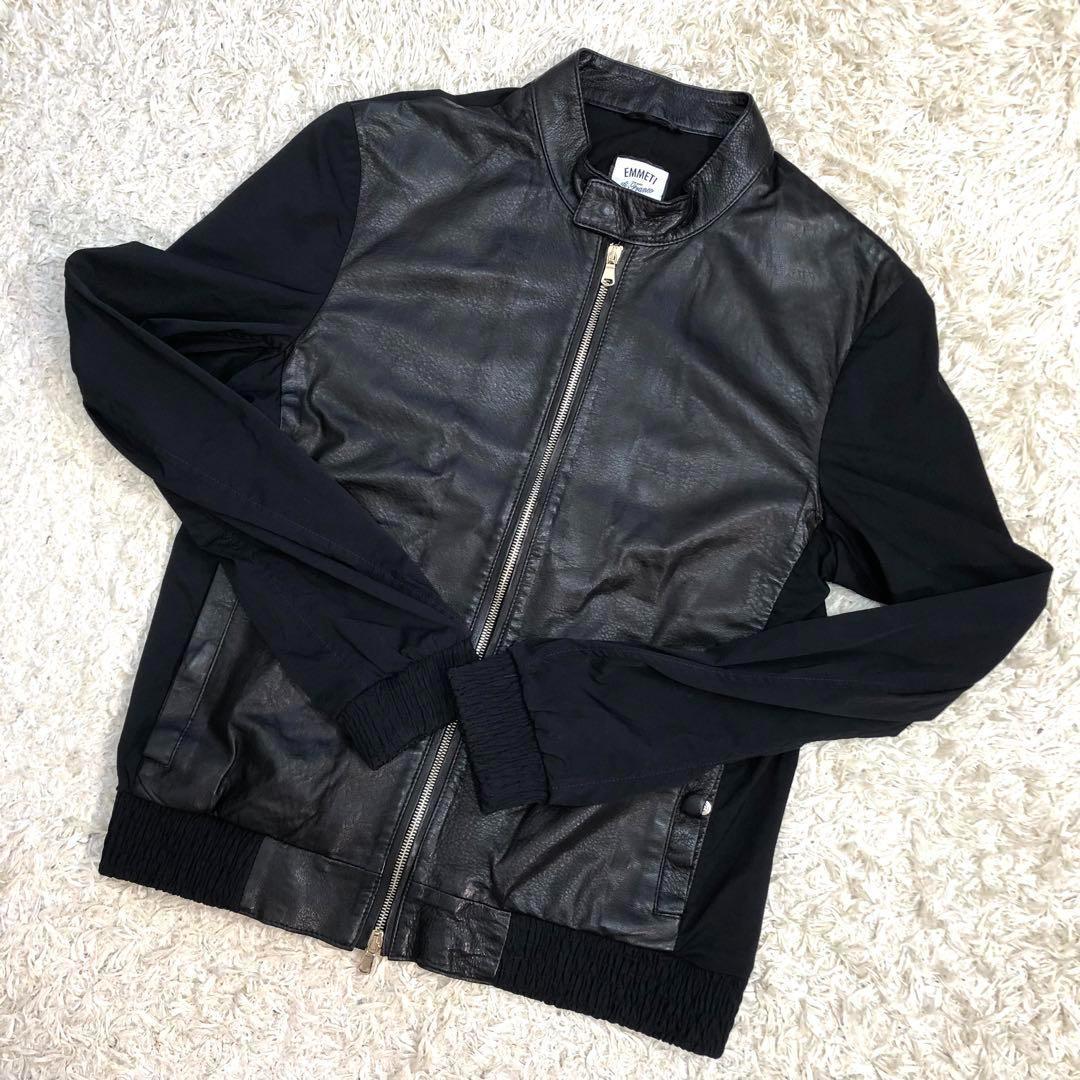 【美品】 エンメティ ライダースジャケット ジャブスアルキヴィオ コラボ 46