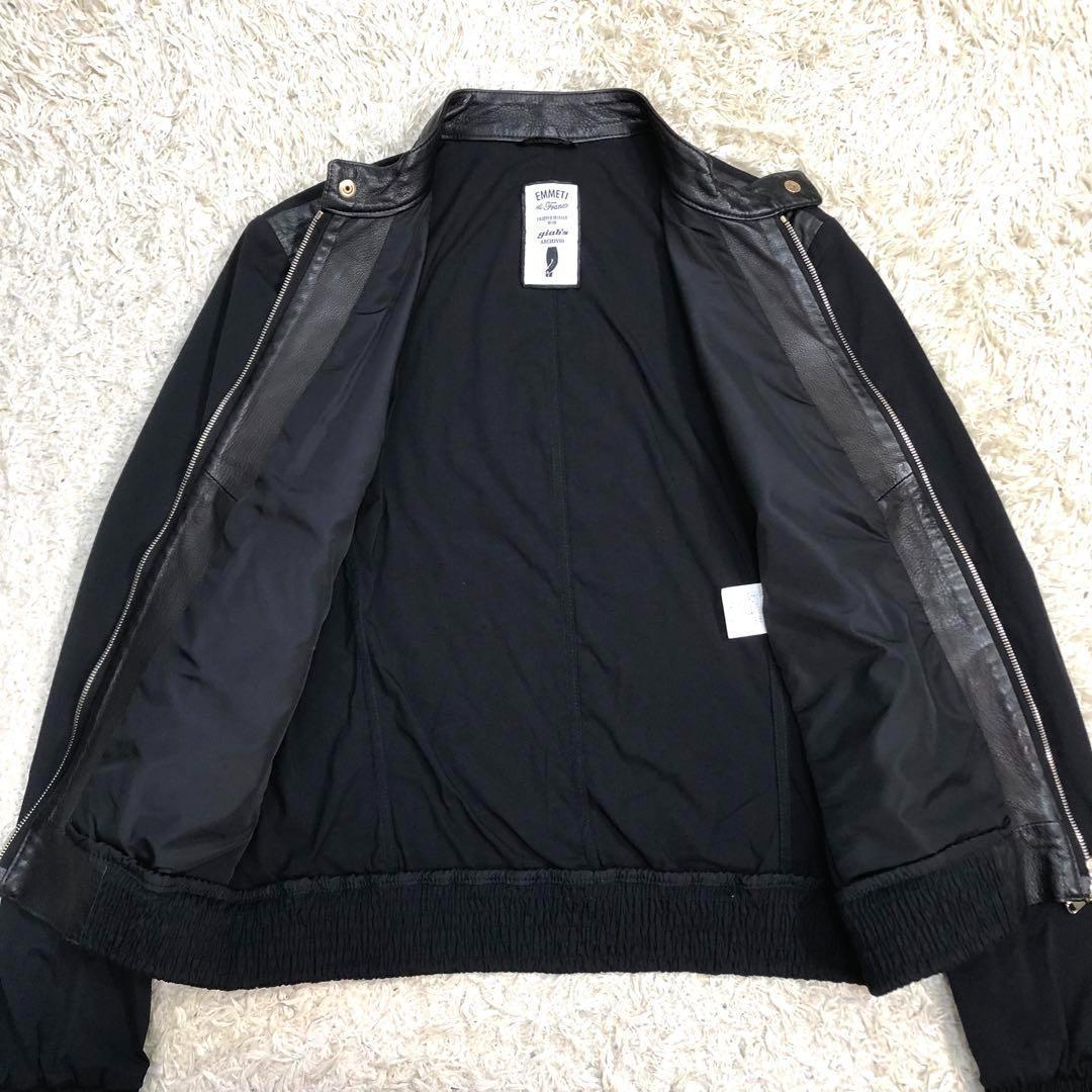 【美品】 エンメティ ライダースジャケット ジャブスアルキヴィオ コラボ 46