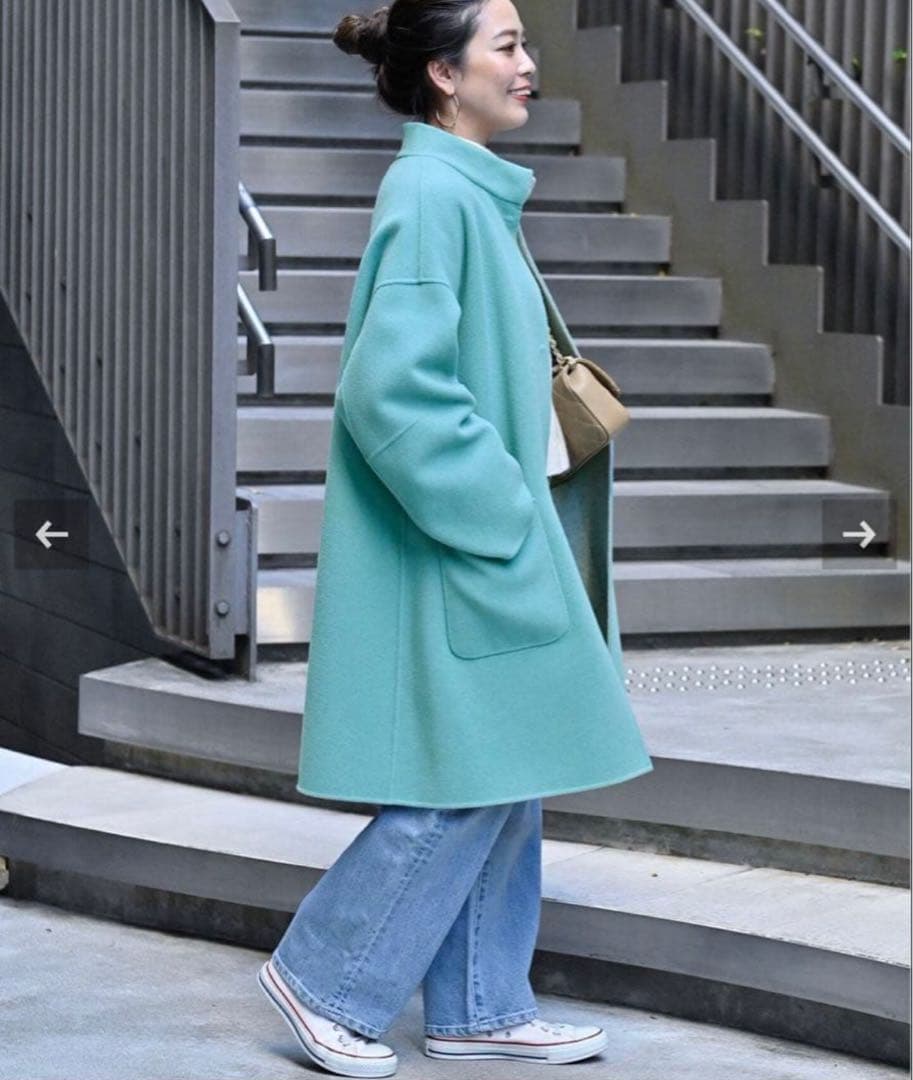 東風 美品 SIMPLICUTE リバーシブルコート フリー B.C