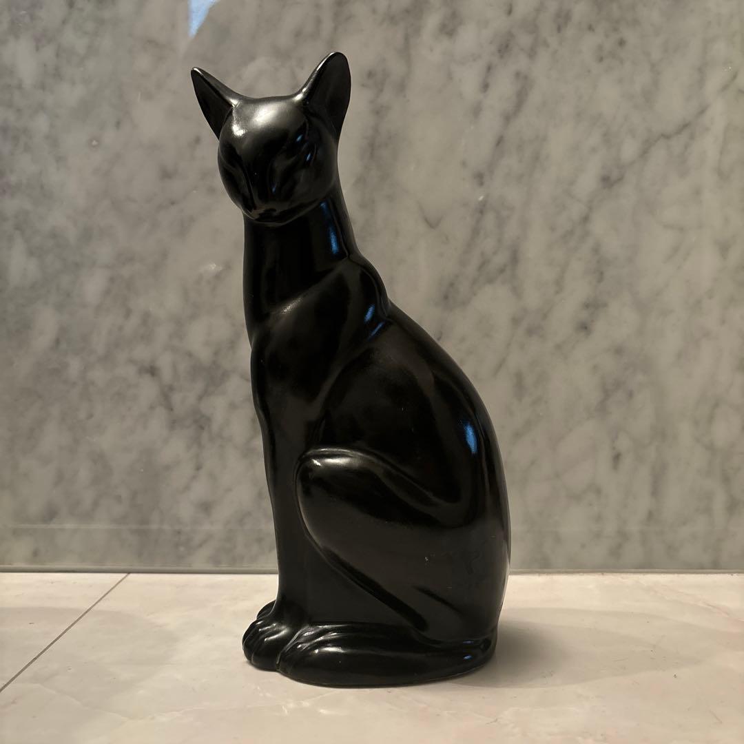 1970-80年代ビンテージ　スマートな体型でとても雰囲気があるアートな猫の陶器