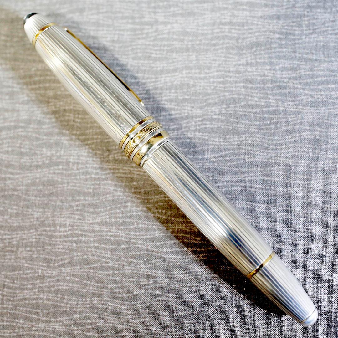 【美品】モンブラン 万年筆 １４６８ ソリテール スターリングシルバー ９２５