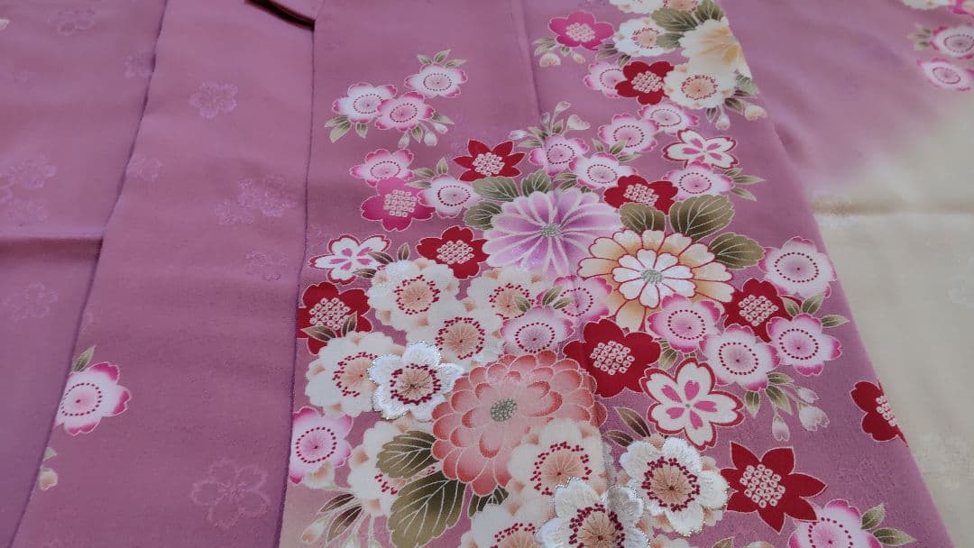 花柄振袖と帯セット