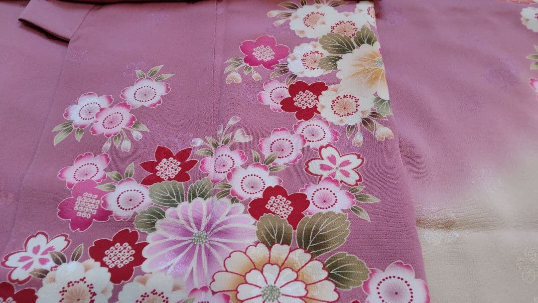 花柄振袖と帯セット