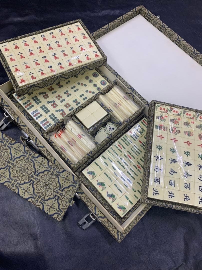 希少　超美品　抹香鯨調　麻雀セット 伝統的和風デザイン　アンティーク