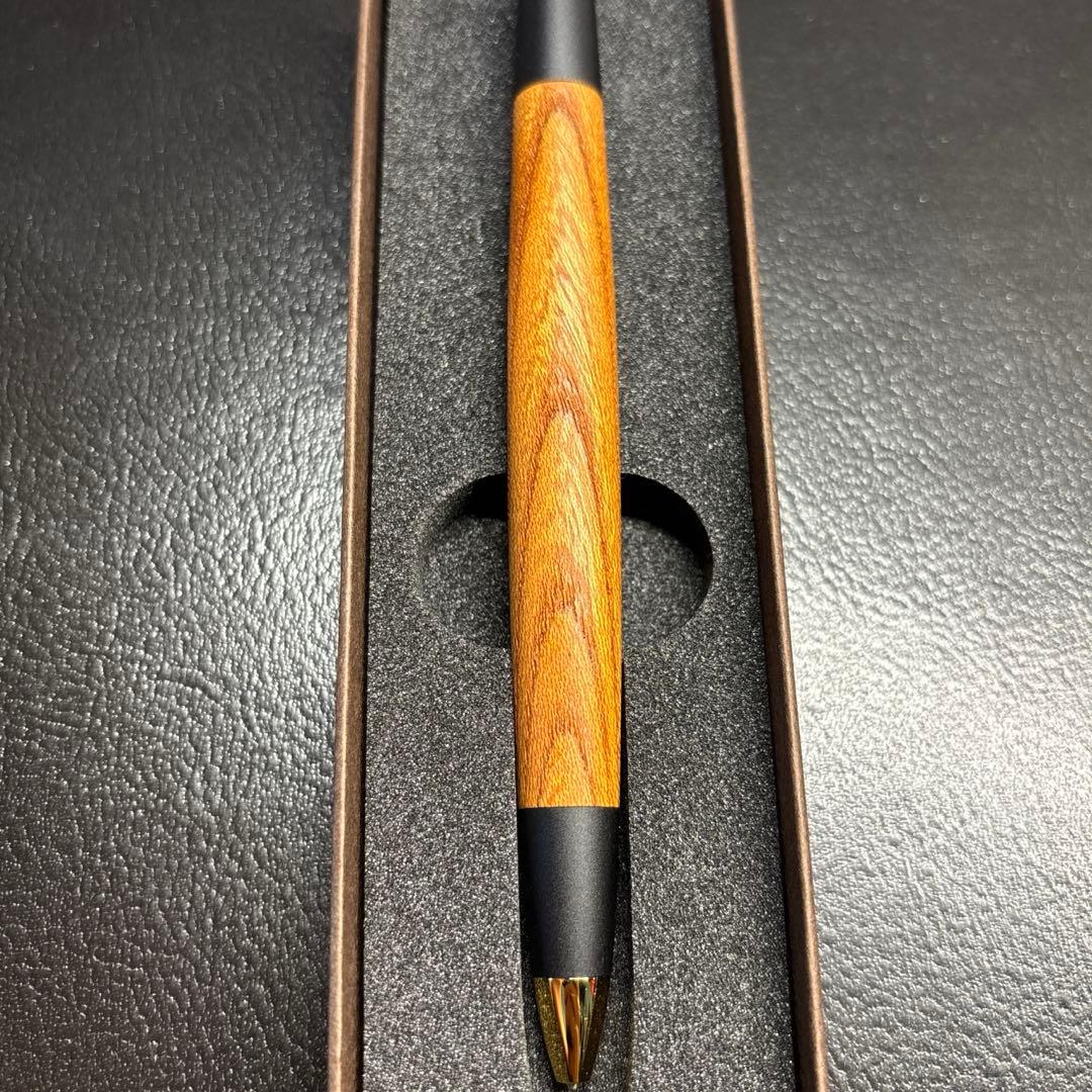 新品未使用‼️ボナンペン 欅　シャーペン 0.5 真鍮金具 ゴールド 良杢