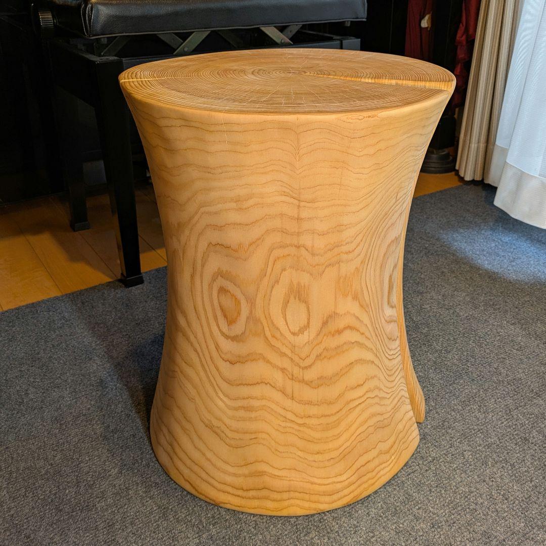 坂尻　　檜　大型　切り株　丸太　椅子　スツール　テーブル　高さ約45㎝