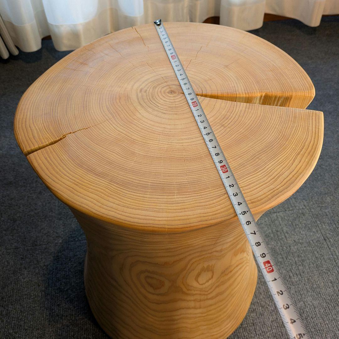 坂尻　　檜　大型　切り株　丸太　椅子　スツール　テーブル　高さ約45㎝