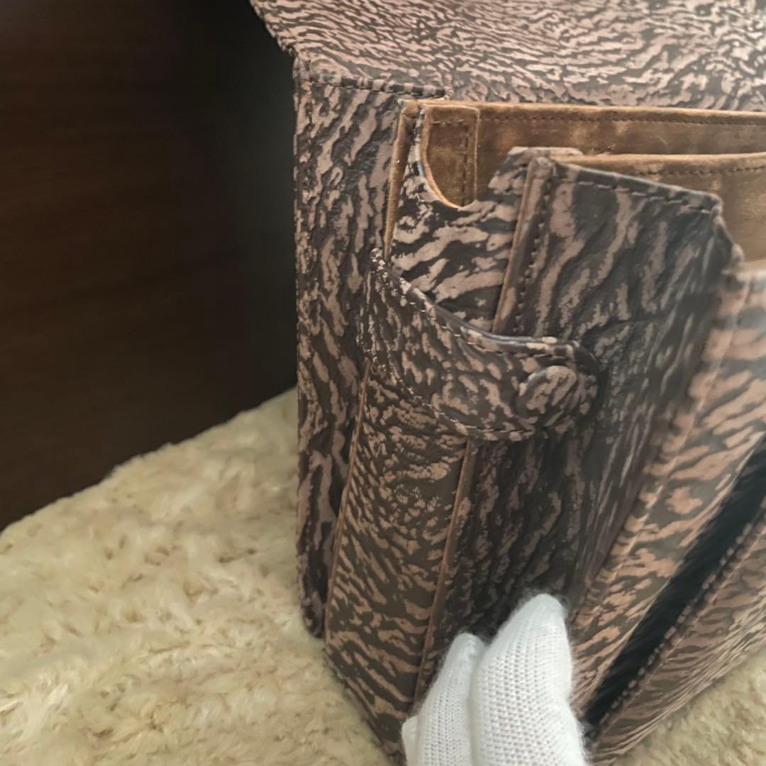 未使用級 【希少】KUDU革 セカンドバッグ amietアミエット製ダイヤル錠