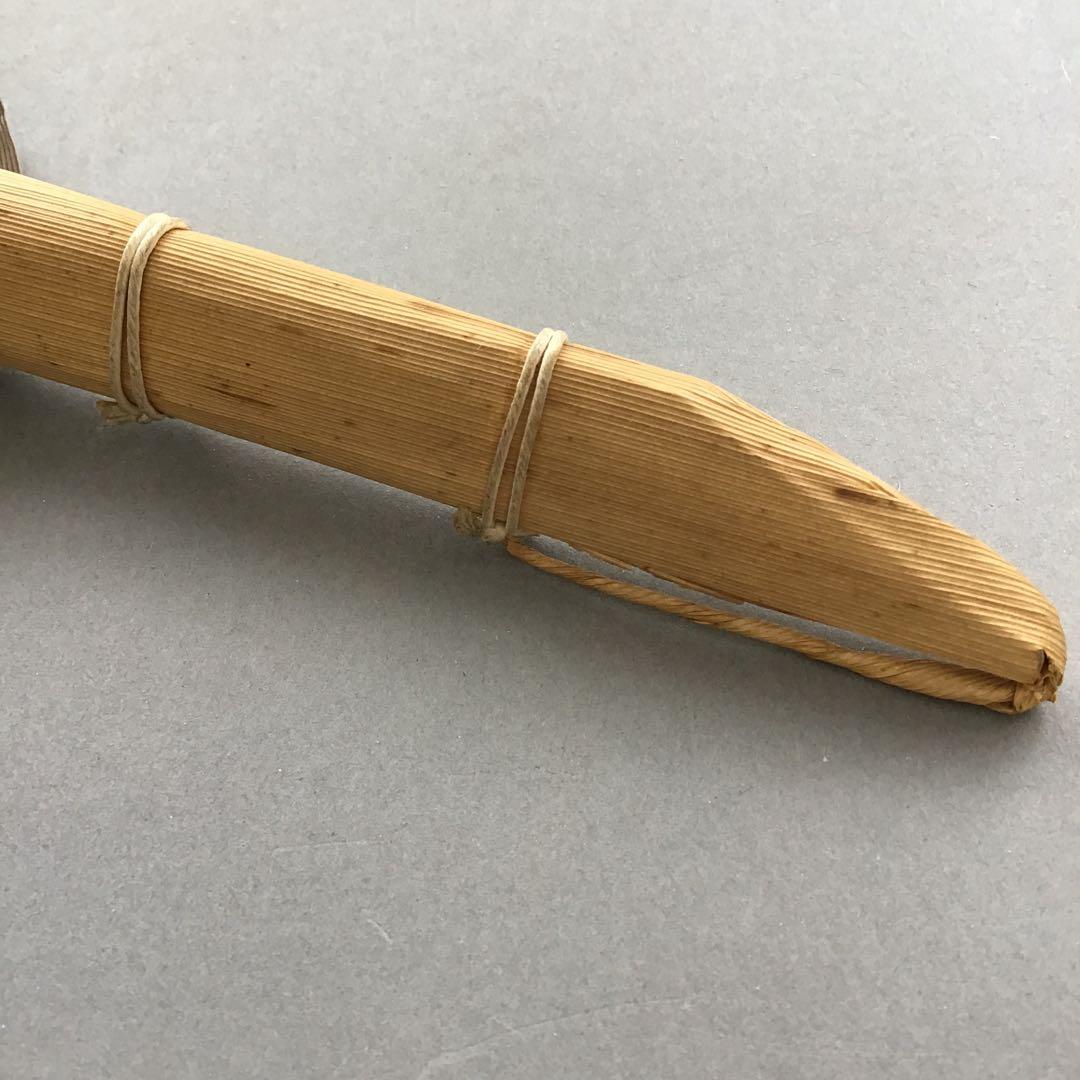 茶道具　御羽箒　三ツ羽根(野雁)羽箒　紙箱劣化有　S68HB