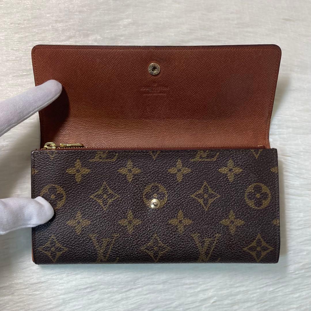 LOUIS VUITTON ヴィトン　長財布　クレディ　二つ折り　財布　茶色